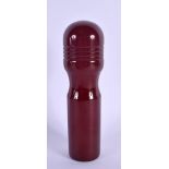 AN UNUSUAL TURKISH MIDDLE EASTERN CHERRY AMBER TYPE WALKING CANE HANDLE. 184 grams. 14 cm high.