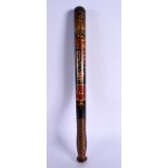 AN ANTIQUE PAINTED POLICE TRUNCHEON stamped F6. 41 cm long.