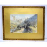 William Gershom Collingwood (1854-1932) framed watercolour " Longstath, April " dated 1903 24 x 35 c