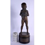 Austrian School (C1930) Bronze, Female with fish. 48 cm high.