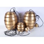 A pair of stylish contemporary ceiling lamps 37 cm (2).