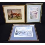 A collection of framed prints 26 x 34 cm (3).