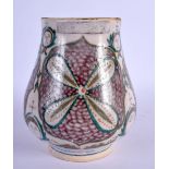 AN OTTOMAN TURKISH KUTAHYA RELIGIOUS CUP PAINTED with motifs. 13 cm x 8 cm.