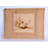 European School (C1830) Sepia watercolour, Figure upon a horse. 32 cm x 24 cm.