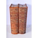 The illustrated Family Bible by John Kitto in two leather bound volumes (2)