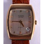 VINTAGE 1970S 9CT GOLD RECORD AUTOMATIC WATCH.. Dial 3.1cm incl crown, weight 38g