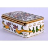 A RARE CHINESE REPUBLICAN PERIOD CLOISONNE ENAMEL QUEEN OF DIAMONDS BOX decorated with dragons. 4.5