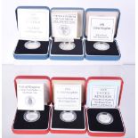 1985 SILVER PROOF ONE POUND COIN, 2000 SILVER PROOF ONE POUND COIN, 1995 SILVER PROOF ONE POUND COIN