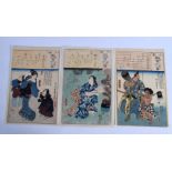 JAPANESE WOODBLOCK PRINTS. ARTIST KUNIYOSHI UTAGAWA (1797-1861). FROM THE SERIES OF A COMPARISON OF