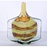 A Mdina glass axe head vase 25 x 19 cm.