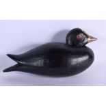 A VINTAGE FOLK ART DECOY DUCK. 22 cm wide.