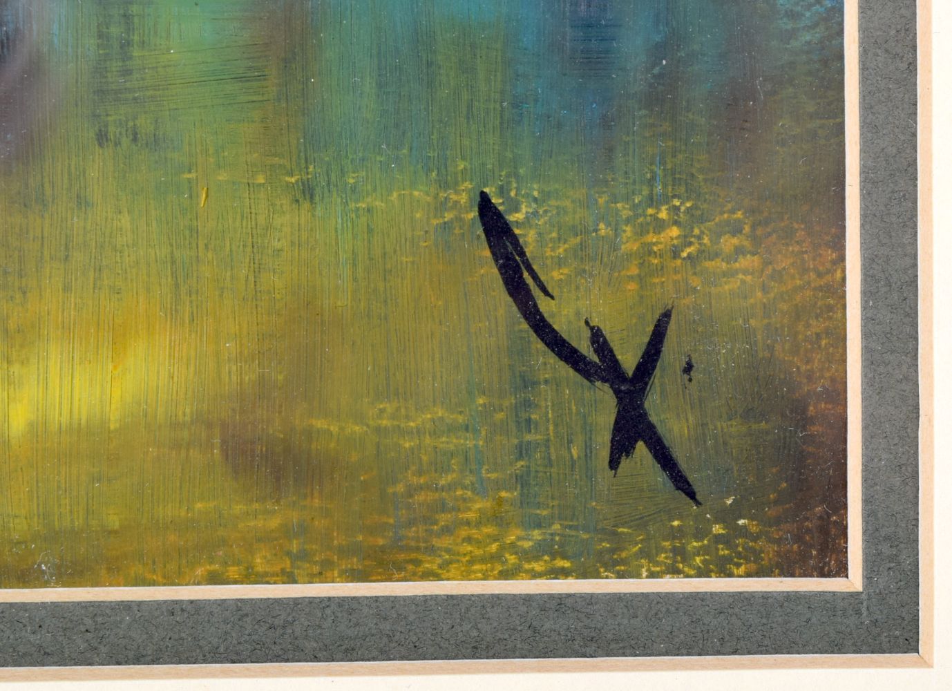 Sharon Gee framed acrylic on canvas entitled "Deep" 19 x 30 cm . - Image 3 of 4