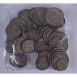 A QUANTITY OF SILVER PRE 1920 COINS. Weight 324.9g (qty)