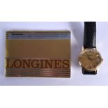 A 9CT GOLD LONGINES ULTRONIC WRISTWATCH. Dial 3.6cm incl crown, weight 44.3g