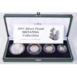 BRITANNIA SILVER PROOF COIN COLLECTION. Total weigh 60.4g