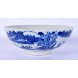 A LATE 18TH/19TH CENTURY CHINESE BLUE AND WHITE PORCELAIN BOWL Late Qianlong/Jiaqing. 15 cm diameter