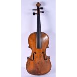 AN ANTIQUE VIOLIN. 56 cm long.