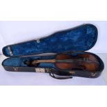 AN ANTIQUE SINGLE PIECE BACK VIOLIN. 58 cm long, length of back 36.5 cm.