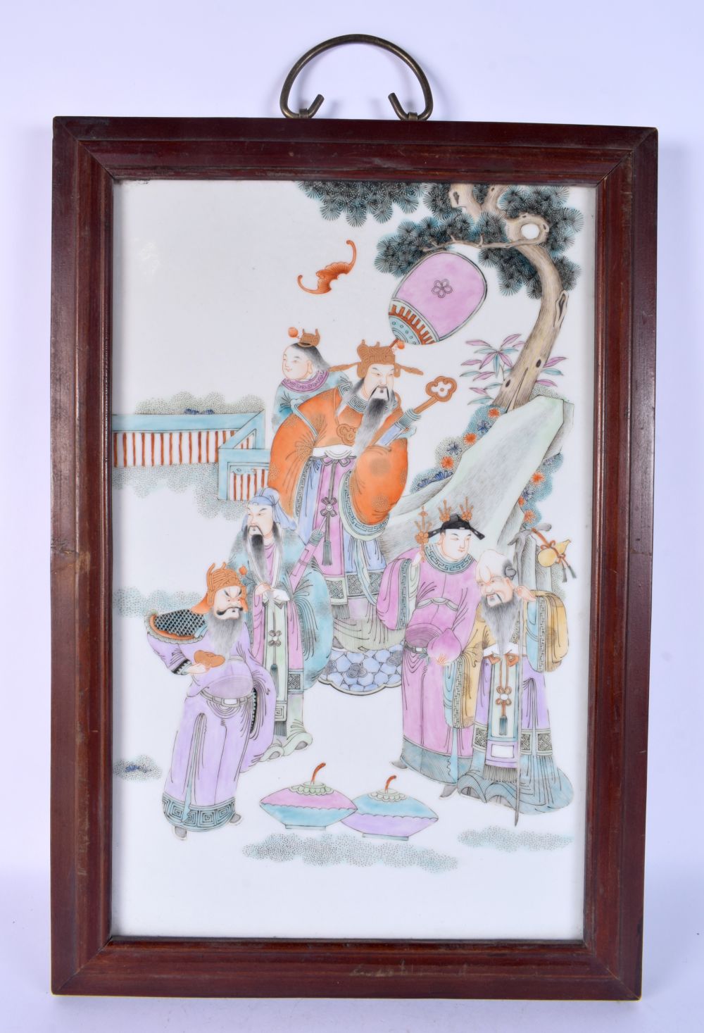 AN EARLY 20TH CENTURY CHINESE FAMILLE ROSE PORCELAIN PLAQUE Late Qing/Republic. 46 cm x 32 cm.