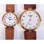 HIS AND HERS LONGINES QUARTZ WATCHES