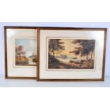 English School (19th Century) Pair, Castle landscapes. 54 cm x 42 cm.