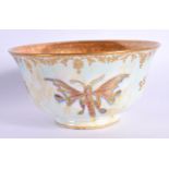 A WEDGWOOD LUSTRE PORCELAIN BOWL painted with butterflies. 8.5 cm diameter.