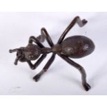 A JAPANESE BRONZE MODEL OF AN ANT. 4.4cm x 4.8cm x 2.7cm, weight 33.4g