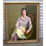David Poole (born 1931) ARCA , a large framed Oil on board of Millie XXXXX, . David Poole has previ