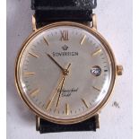 9CT GOLD CASED SOVEREIGN WATCH. Hallmarked Birmingham 9ct, Dial 3.3cm incl crown