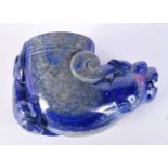 A carved Lapis Lazuli boulder in the form of a beast 6 x 10 cm.