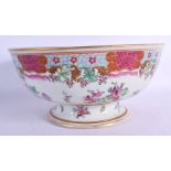 A RARE 19TH CENTURY FRENCH SAMSONS OF PARIS PORCELAIN BOWL painted in the Chinese Export style. 27 c