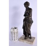 European School (C1910) Bronze, Standing female. 33.5 cm high.