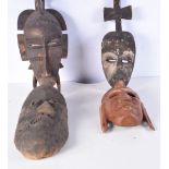 A collection of African tribal wooden masks 49cm (4).