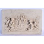 A CLASSICAL PLAQUE decorated with putti. 34 cm x 20 cm.