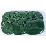 A Chinese carved Jade boulder in the form of a fruiting pod 13 x 7 cm.