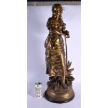 French School (C1900) Bronze, Female. 59 cm high.