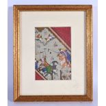 A FRAMED PERSIAN ILLUMINATED MANUSCRIPT. 24 cm x 18 cm.