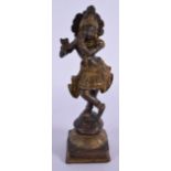 AN ANTIQUE INDIAN BRONZE BUDDHA. 14 cm high.