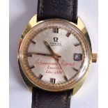 BOXED OMEGA GOLD PLATED SEAMASTER AUTOMATIC. 3.5cm incl crown, inscription on face