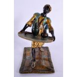 A CONTEMPORARY COLD PAINTED BRONZE ARABIC GROUP. 12 cm x 8 cm.