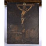 Italian School (17th/18th Century) Oil on canvas, Crucifix 70 cm x 58 cm.