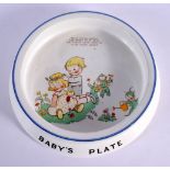 A SHELLEY MABEL LUCIE ATTWELL BABYS PLATE. 15 cm diameter.