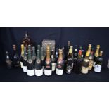 A collection of wine and spirits. (31).
