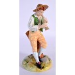 Royal Worcester figure of Strephon modelled by James Hadley, shape 1803 date mark 1932. 15cm high.