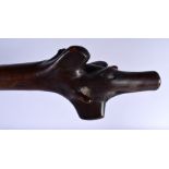 A LARGE 19TH CENTURY FIJIAN CARVED WOOD FIGHTING TRIBAL CLUB. 99 cm long.