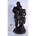 European School (19th Century) Bronze, Slaves. 48 cm high.