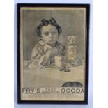 FRYS COCOA ADVERTISING PRINT. 40 cm x 22 cm.