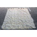 A large Jacquard woven Imperial Brocade textile wall hanging 226 x 226 cm