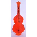 A LOVELY KOSTA BODA VOLCANIC GLASS CELLO. 23 cm high.