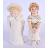 Royal Worcester sifter figure of a boy with a hat and his hands in his pockets date mark 1893 and a